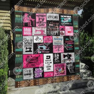 Know Sewing Know Happy Quilt Blanket Py68  Quilt